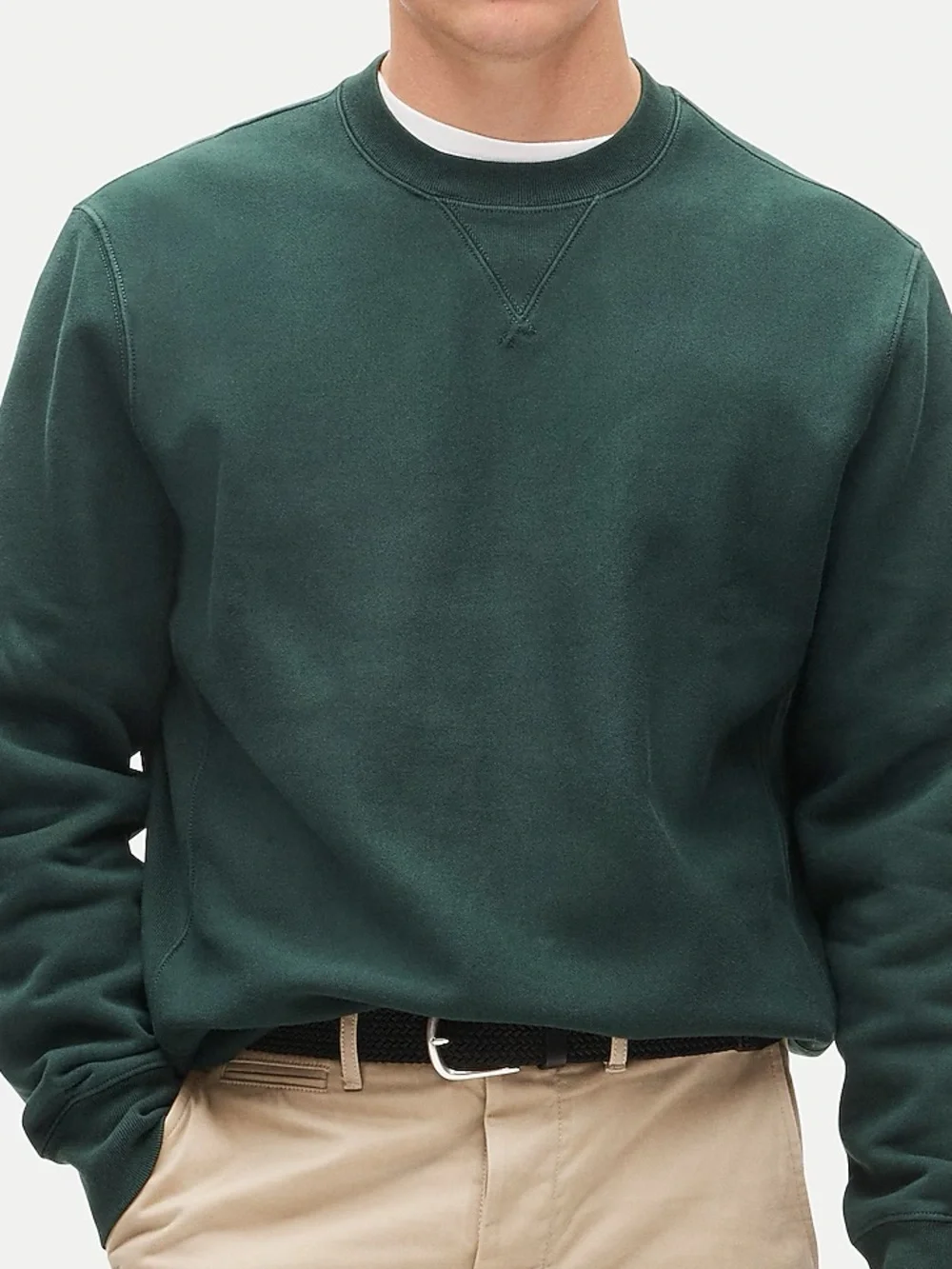 J. Crew Heritage 14oz Fleece Crewneck Sweatshirt - Forest Green